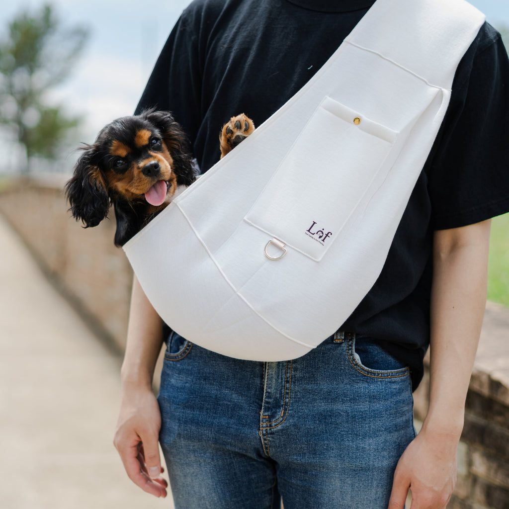 Wayfarer neoprene dog sling carrier